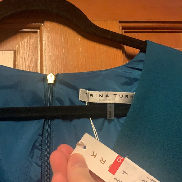Trina Turk sz 8 peacock blue dress NWT - Picture 2 of 4